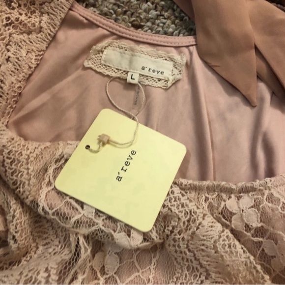 A'Reve - Pink Lace Dress - Size Large - Picture 4 of 7